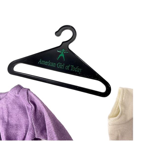 American Girl Today Go Anywhere Outfit SKIRT TOP SWEATER Purple PANTIES Hanger - Picture 5 of 10